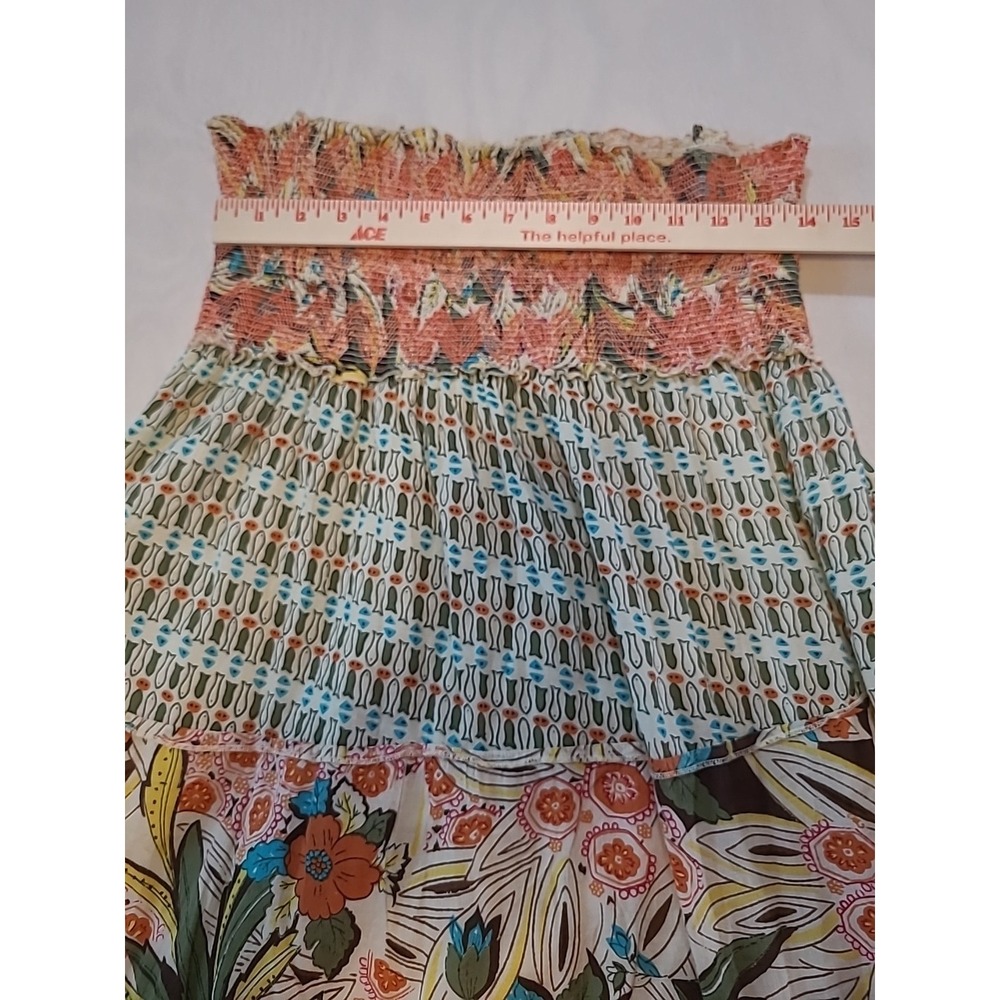 India‎ Boutique Dress One Size Multicolor Elastic Stretchy Top 70's Vibes - Picture 8 of 9